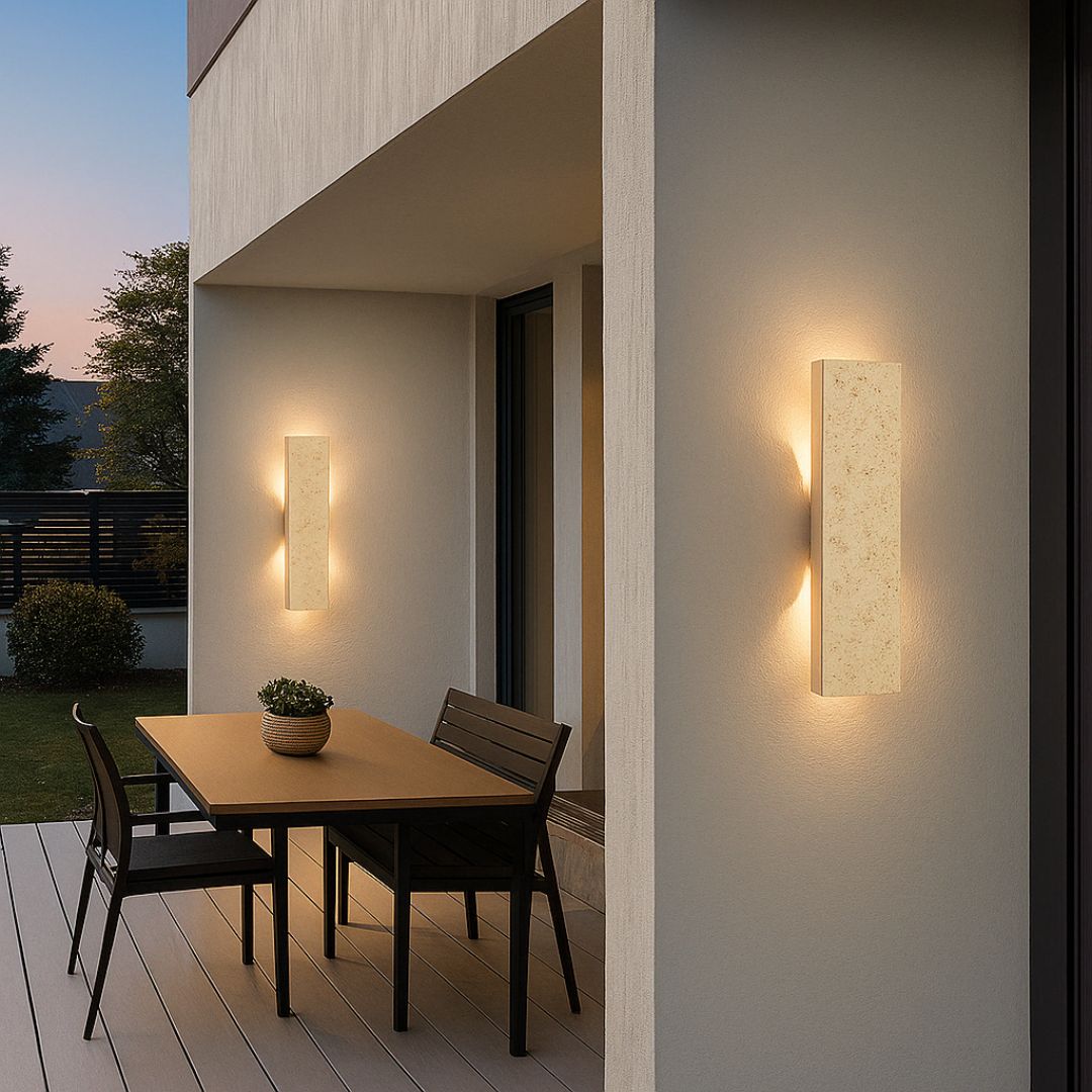 Aurelle Natuursteen Tuinverlichting Wandlamp