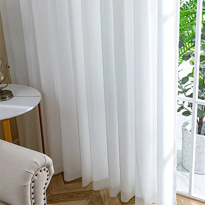 Asazal Luxury Tulle Gordijn. transparant wii gordijn