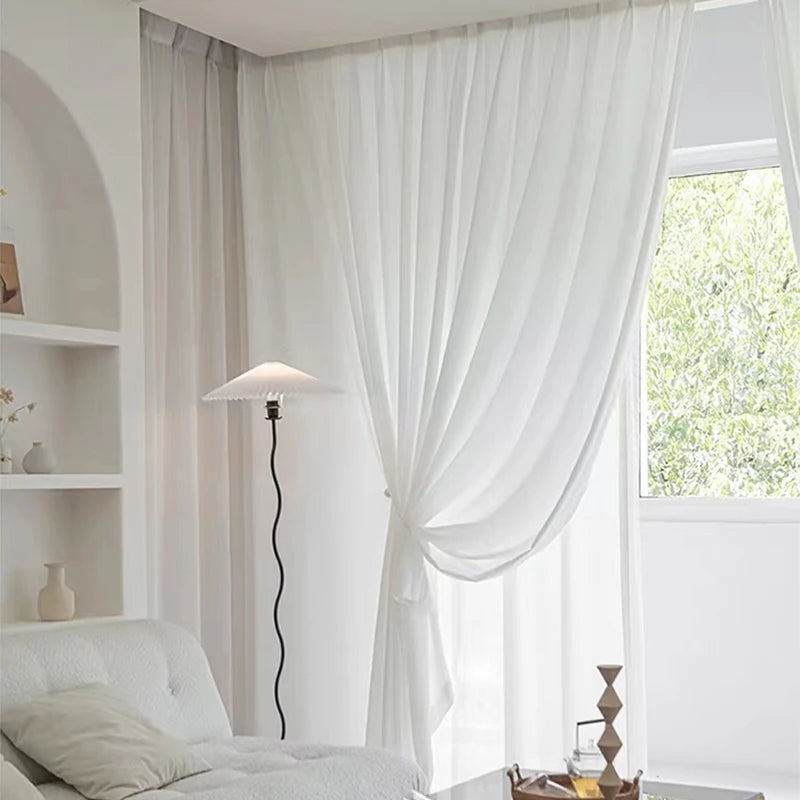 Asazal Luxury Tulle Gordijn. transparant wii gordijn