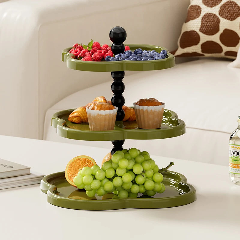 UFORU Luxe Fruit & Dessert Tray – Elegante Meerdere Lagen voor Snacks & Gebak
