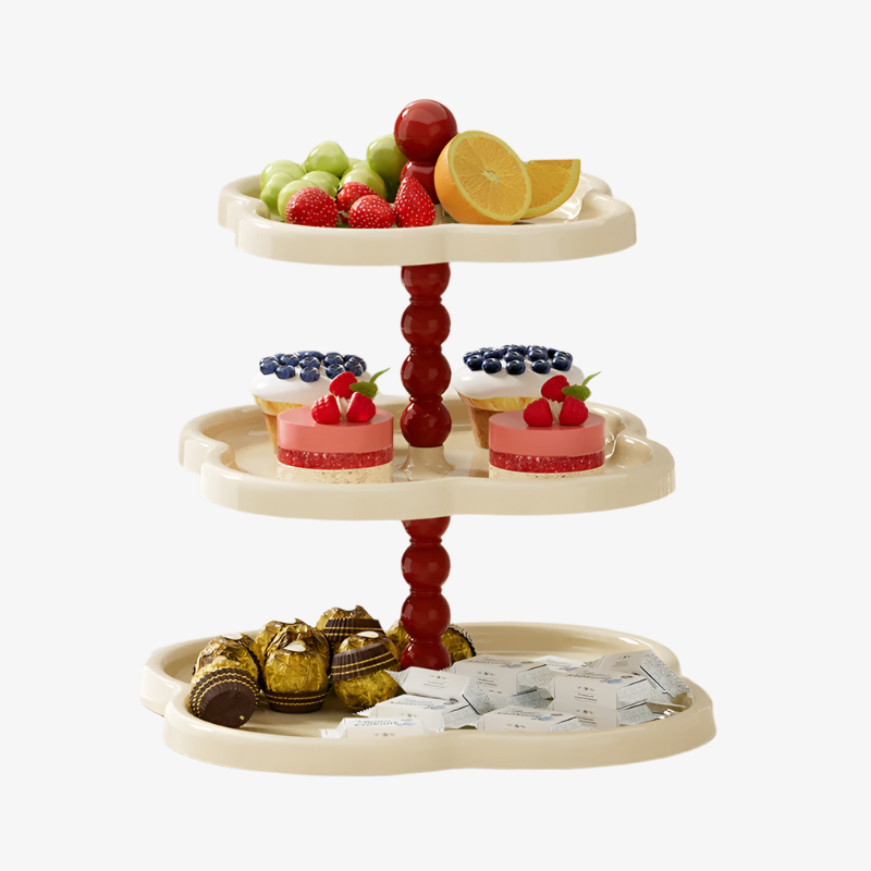 UFORU Luxe Fruit & Dessert Tray – Elegante Meerdere Lagen voor Snacks & Gebak