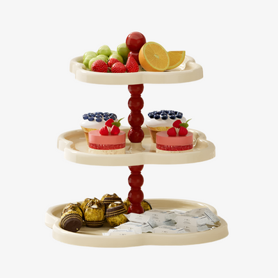 UFORU Luxe Fruit & Dessert Tray – Elegante Meerdere Lagen voor Snacks & Gebak