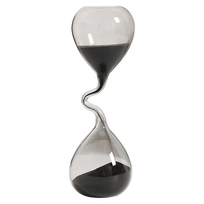 Curve Design Black Hourglass – Modern & Minimalistisch Zandloper Ornament