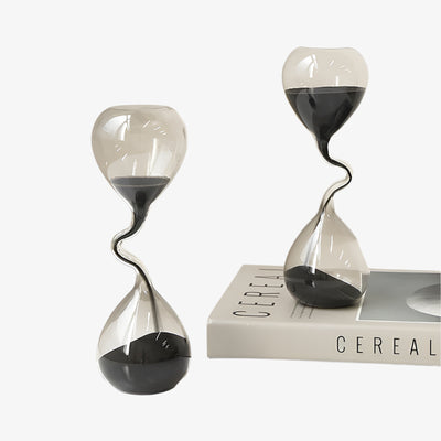 Curve Design Black Hourglass – Modern & Minimalistisch Zandloper Ornament
