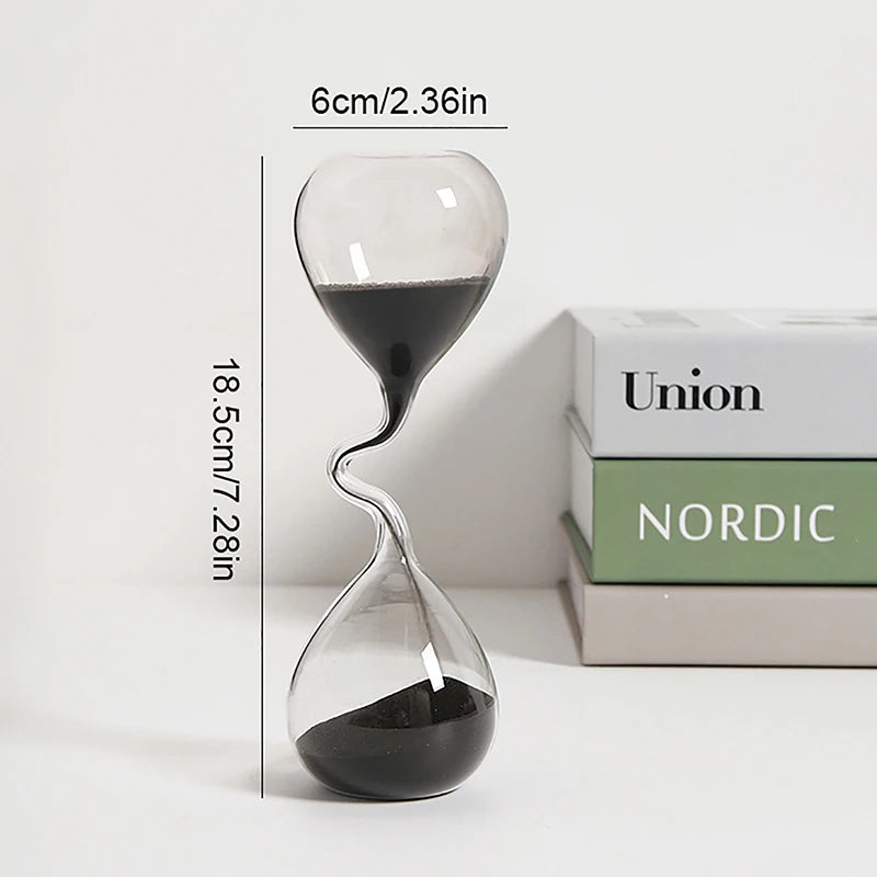 Curve Design Black Hourglass – Modern & Minimalistisch Zandloper Ornament